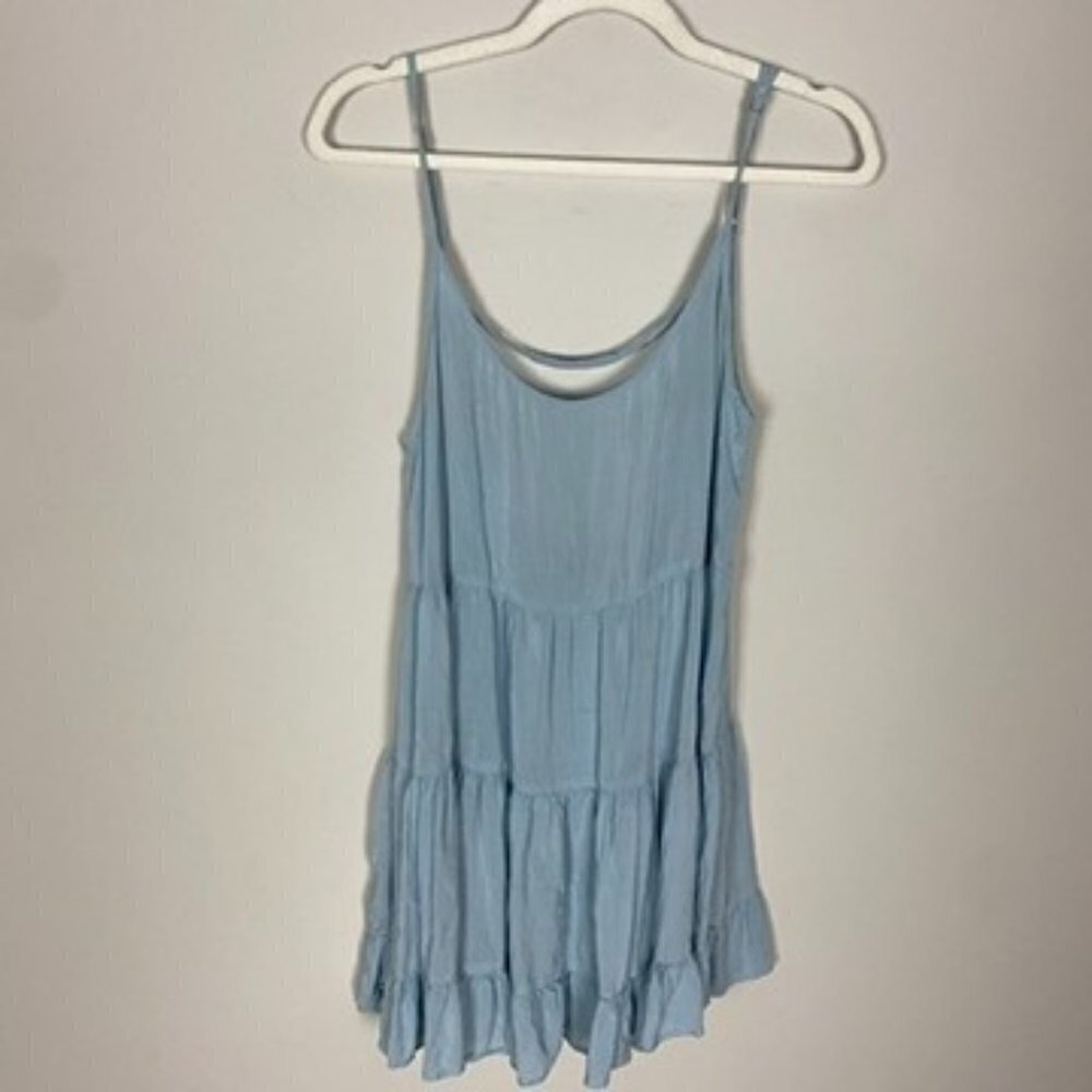 Brandy Melville Babydoll Tiered Sleeveless Cami Tank‎ Top Blue One Size!